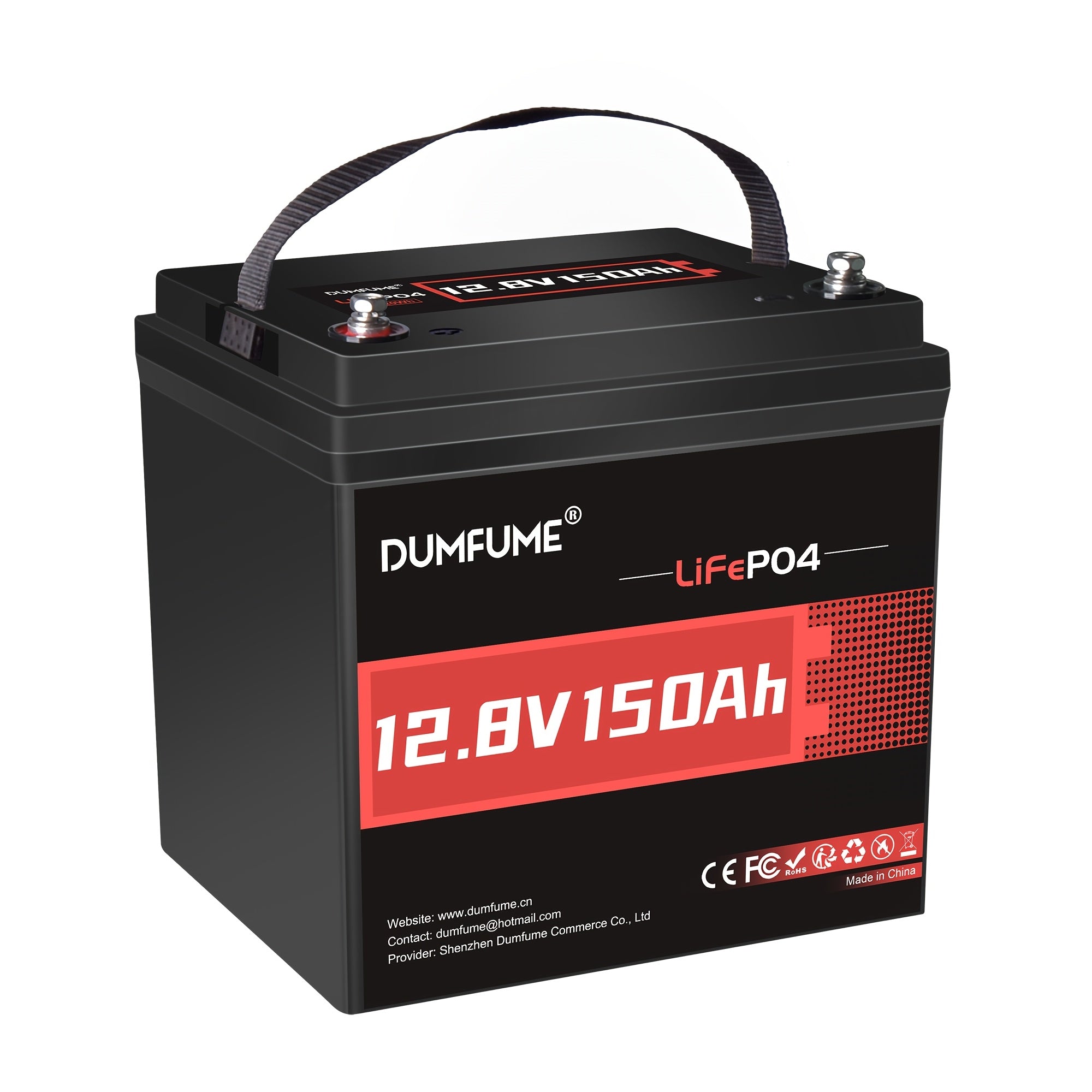 12V 150AH MAX LiFePO4 Battery, Deep Cycle Rechargeable Lithium Battery