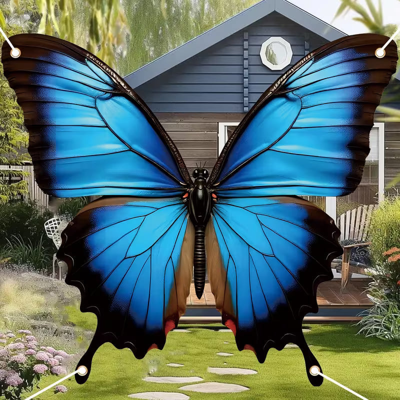 1pc of Butterfly Wing Backdrop Decoration, Featuring a Blue Butterfly, Measuring 180Cm by 160Cm