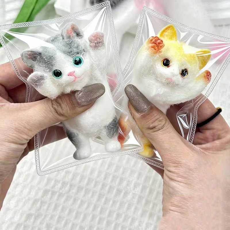 Hand Painted Cat Squishy Toys