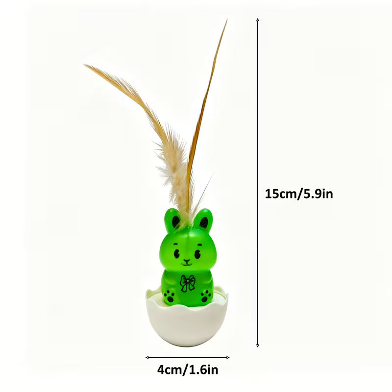 Pet Gift] 4pcs Tumbler Cat Toys (Wobble Cat Set, Random Color