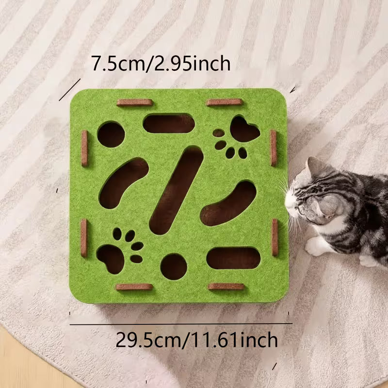 Multifunctional Felt Cat Treasure Hunt Puzzle Toy Box