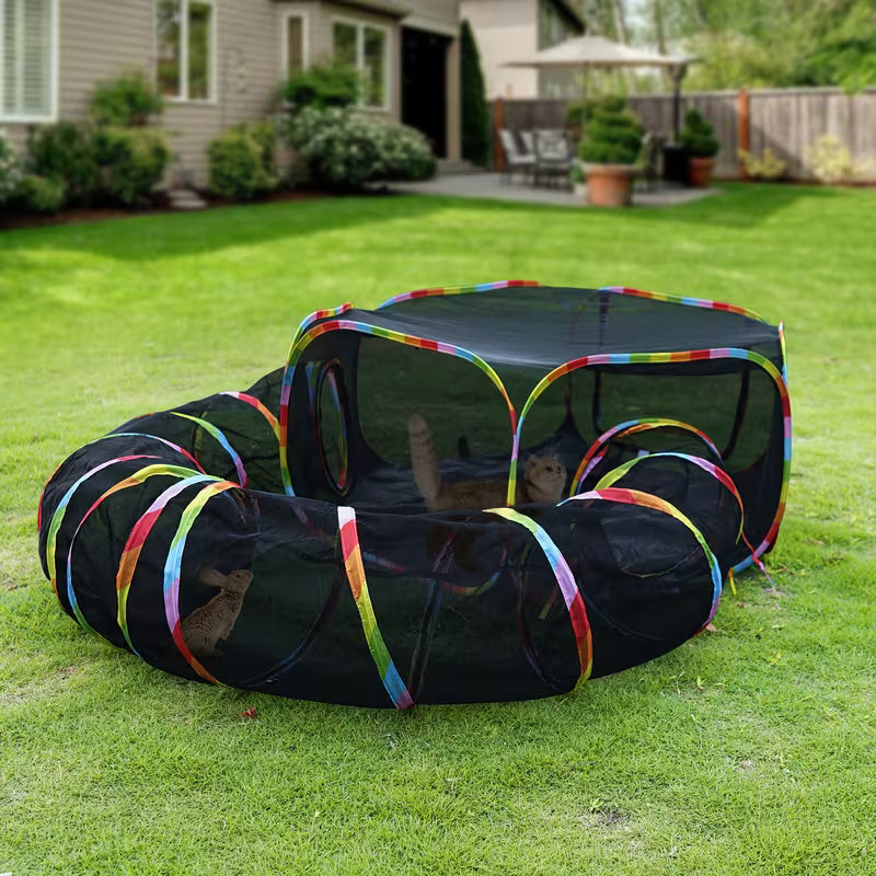 Portable Cat Haven Cat Tunnel Spacious Outdoor Enclosure