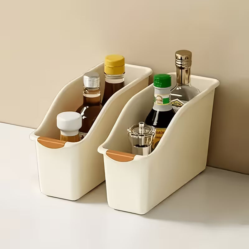 1pc/2pcs Arched Design Storage Box Heavy-Duty Plastic Organizer White Space-Saving Container