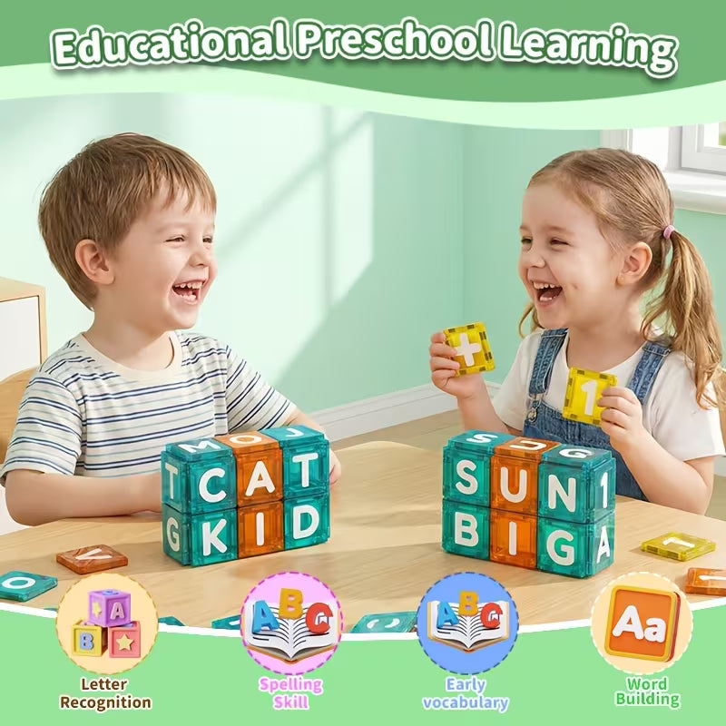 Magnetic Tile Alphanumeric Toys