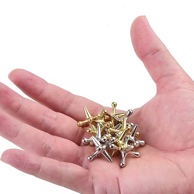 11-Piece Game Compendium Classic Metal Jacks Set with 1 Ball
