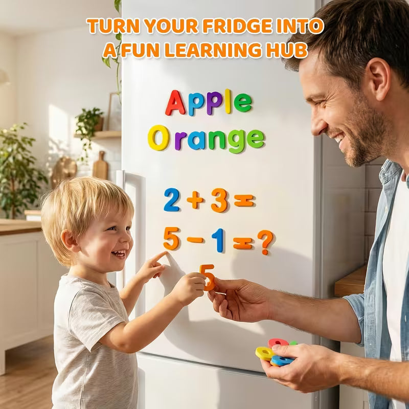 112-Piece Magnetic Letters and Numbers Set for Kids