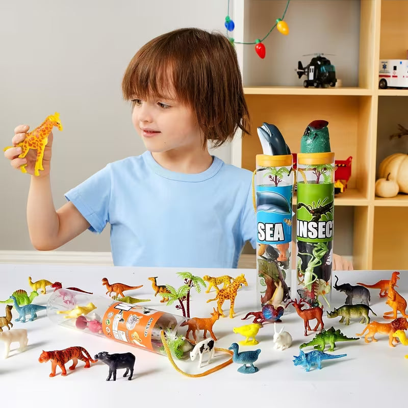 69-Piece Small Animal Figures Toys for Kids