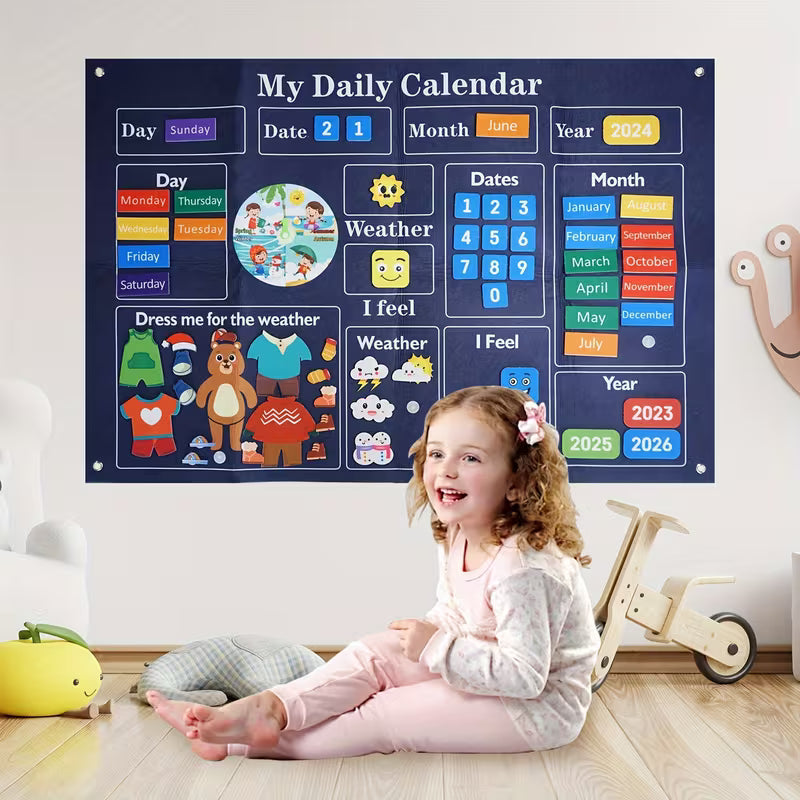 Kids Calendar Storyboard Felt