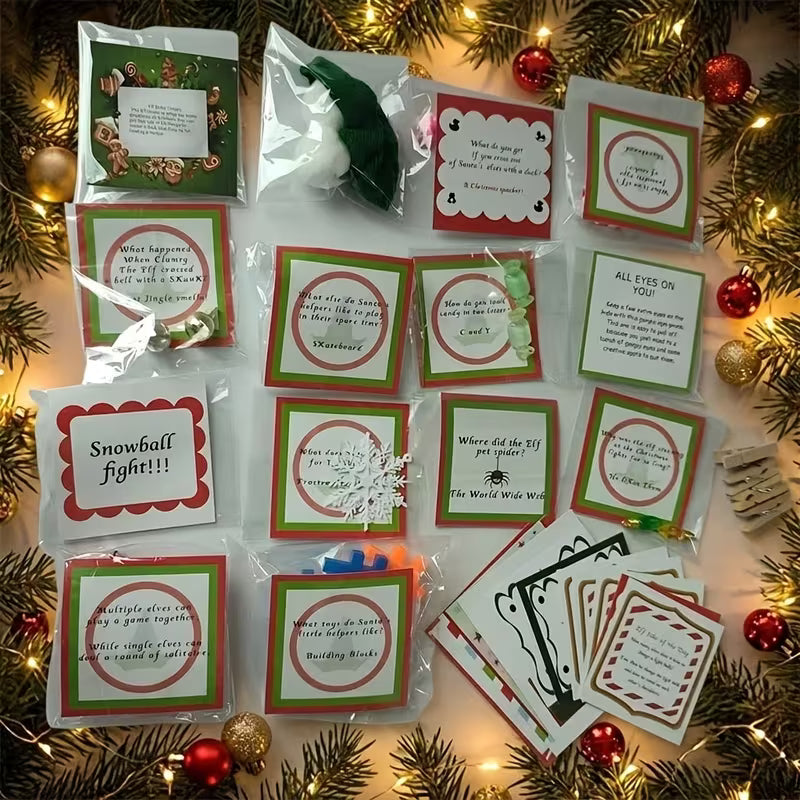 24-Day Fun Christmas Elf Countdown Kit