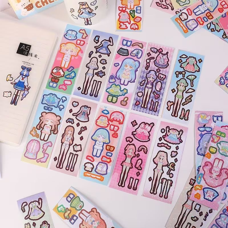 40/80-Piece Princess Makeup Stickers