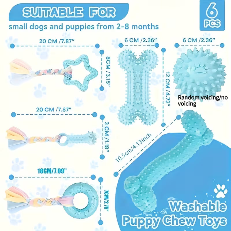 Dog Teeth Cleaning Chewing Toys - Random Style - Small Set