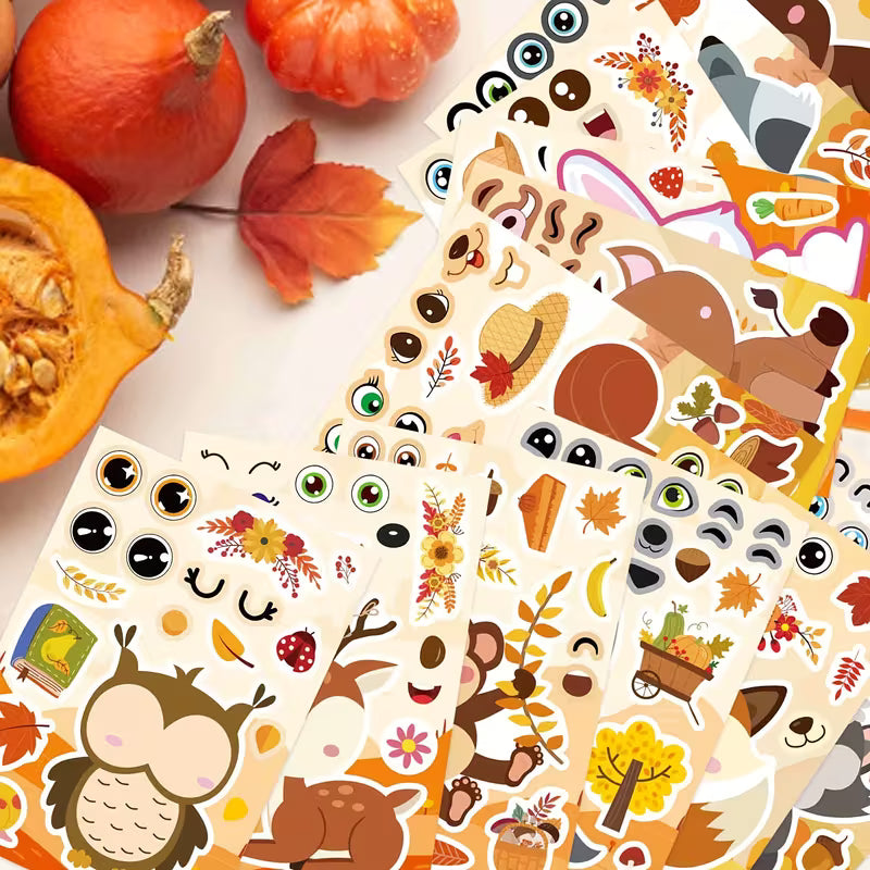 24 Autumn Stickers for Animal Stickers