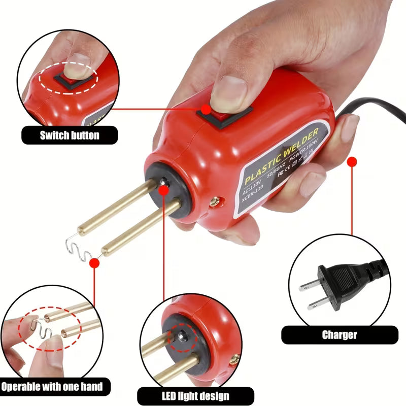 Plastic Welder, 200pcs Staples, Plastic Welding Kit, Must-Have Set, Plastic