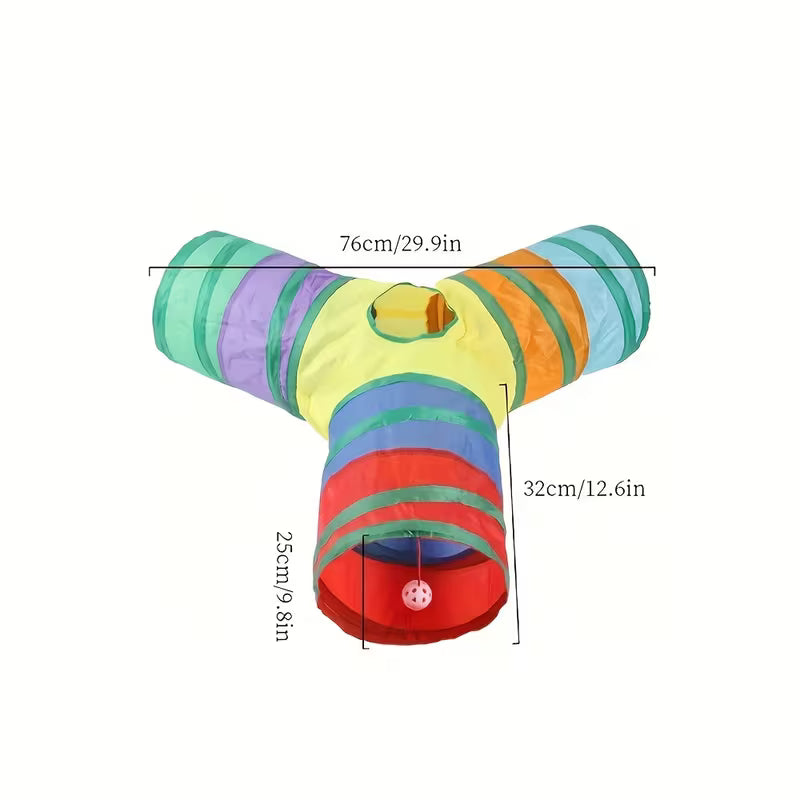 Foldable Cat Track Tunnel Pet Toy Set