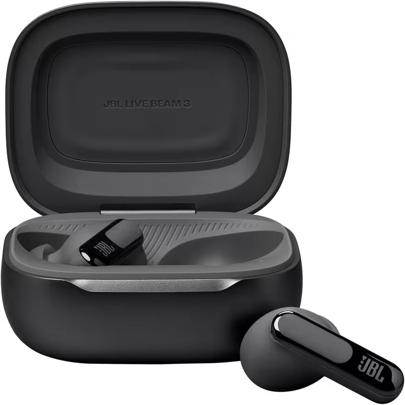 JBL Live Beam 3 - True Wireless Noise-Cancelling Stick-Closed Earbuds, Black