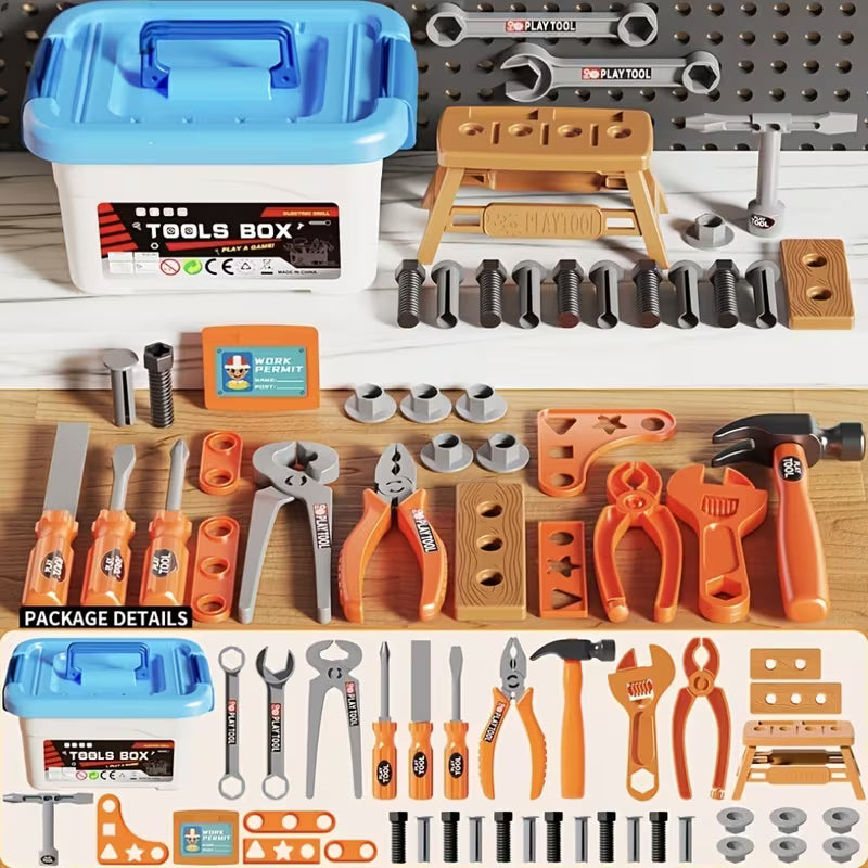 41/42/53/63-Piece STEM Sensory Toys • Educational Repair Tool Storage