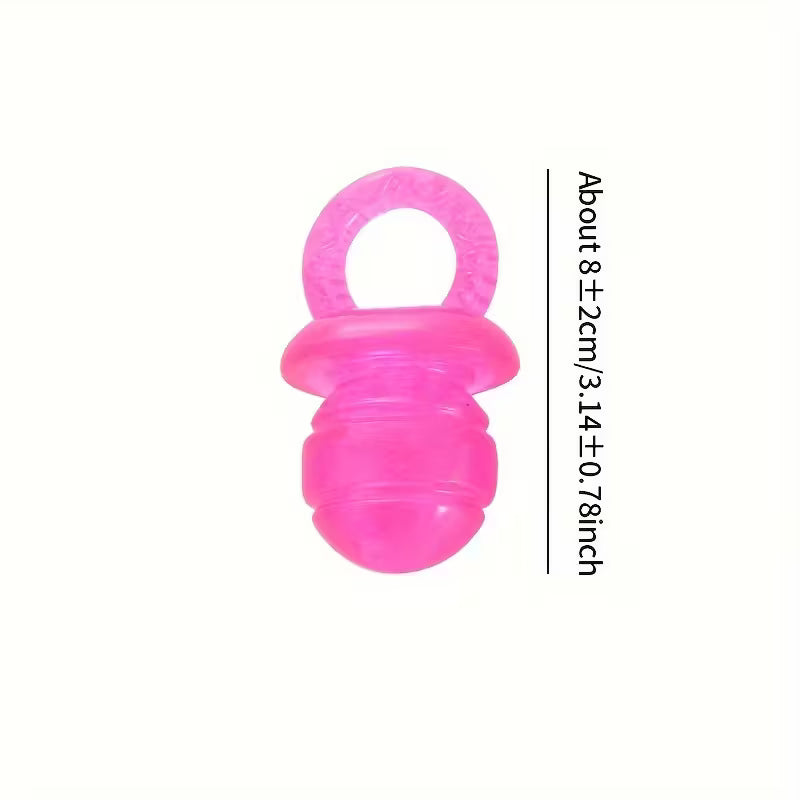 Transparent Pacifier Shaped Pet Dog Sound Toy Chew and Vent