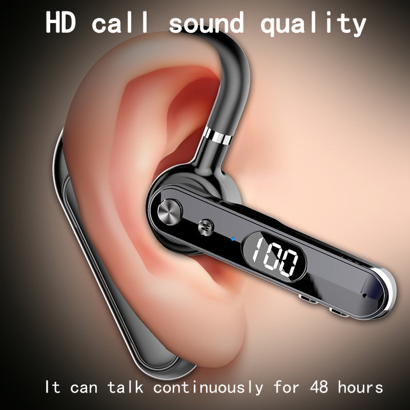 Open-style Wireless Earphones with Extended Battery Life, One-touch Mute Function