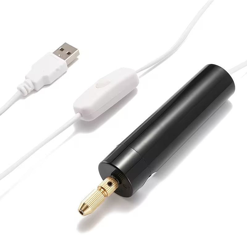 Mini Electric Drills Portable Handheld Micro USB Drill 5V for Jewelry Making DIY Wood Craft