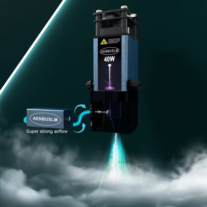 AENBUSLM 40W Laser Engraving & Cutting Module with Air Assist - 5.5W Output, 450nm Blue Diode Laser