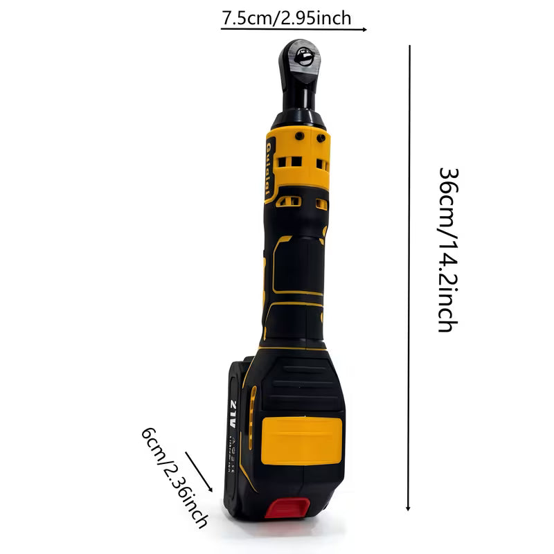 21V Cordless Ratchet Wrench Set, 3/8-inch Powerful Rotating