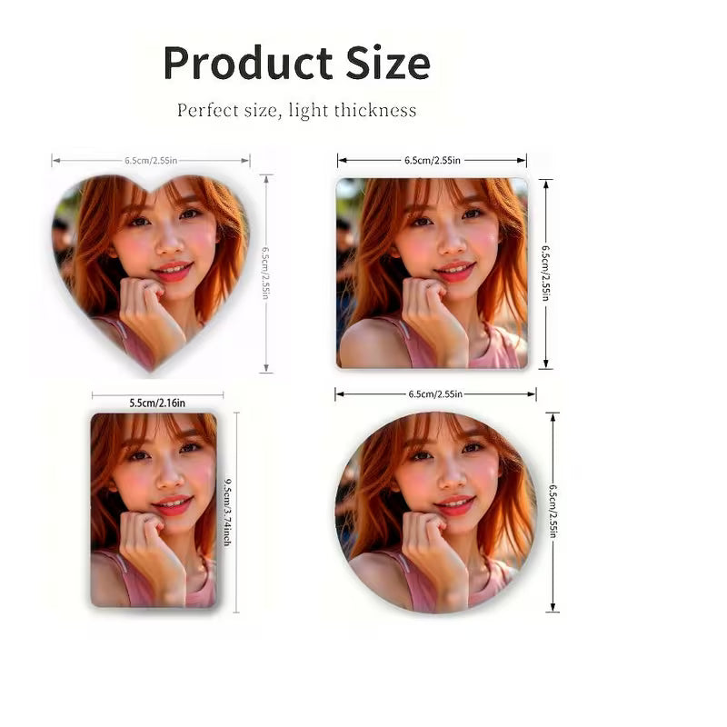 1pc Large Personalized Photo Magnetic Fridge Magnets - Picture Upload