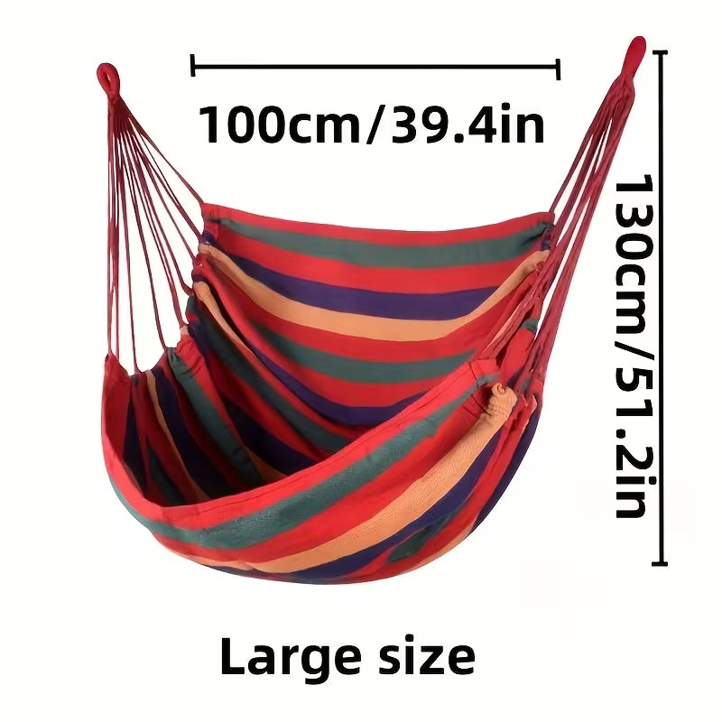 1pc of Deluxe Patio Hanging Chair with 2 Cushions, Outdoor Rocking Chair, Leisure Hammock Chair