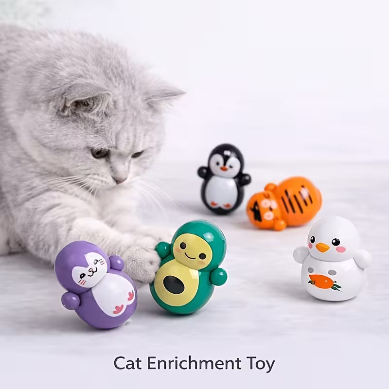 Indoor Cat Rolling Toys. Self-Rolling Cat Toys, No Set, Plastic