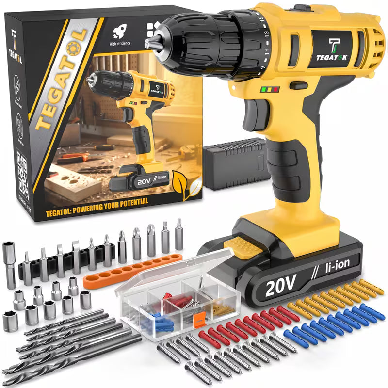 30|88|136|148pcs Electric Drill ToolBox Set | Cordless Rechargeable