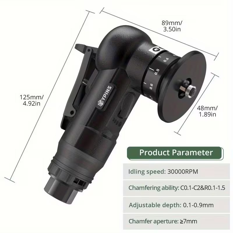 Mini Pneumatic Chamfering Tool, 45 Degree Air Chamfer Beveling Machine 30000 RPM