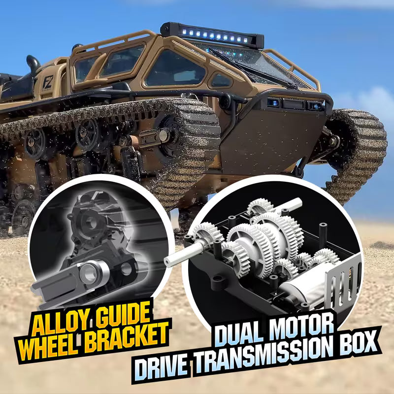 RC Tracked Tank with Full-proportional Remote Control Car Powerful