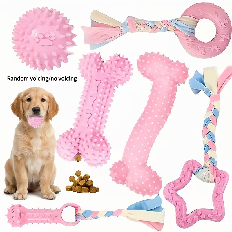 Dog Teeth Cleaning Chewing Toys - Random Style Set