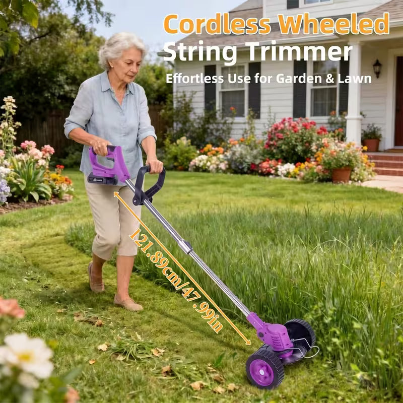 Portable Cordless Electric Grass Trimmer & Lawn Edger