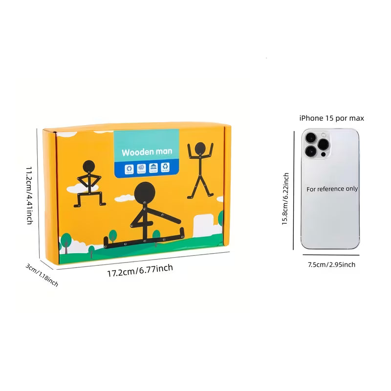 Wooden Puzzle Versatile Activity Little Wooden Man