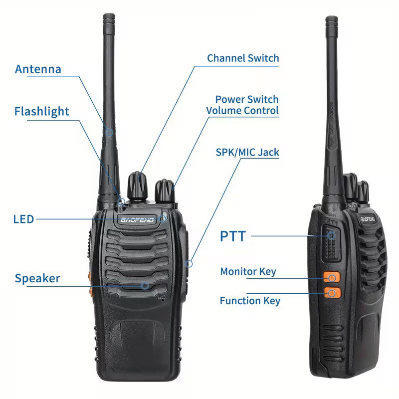 Baofeng BF-888S Long Range Walkie Talkies Set