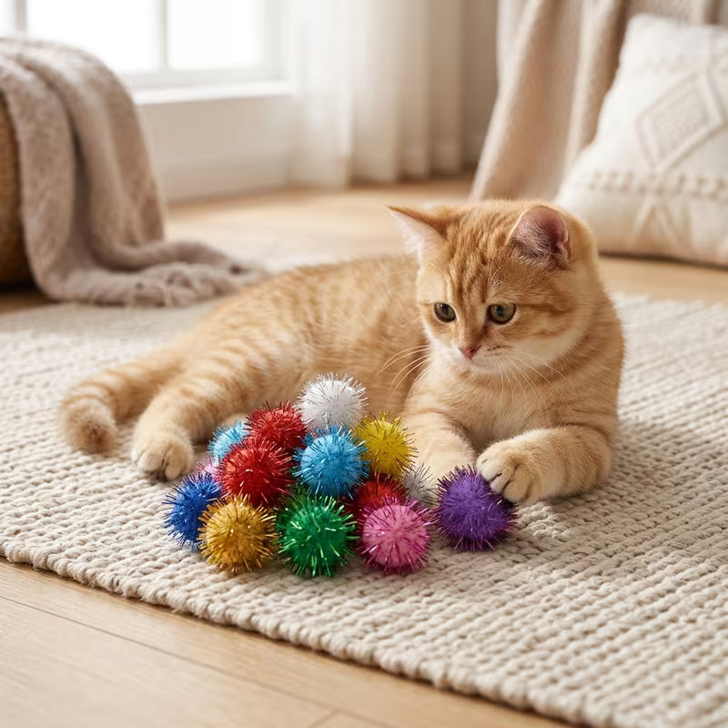 15pcs Cat Teaser Toy Set, Random Color