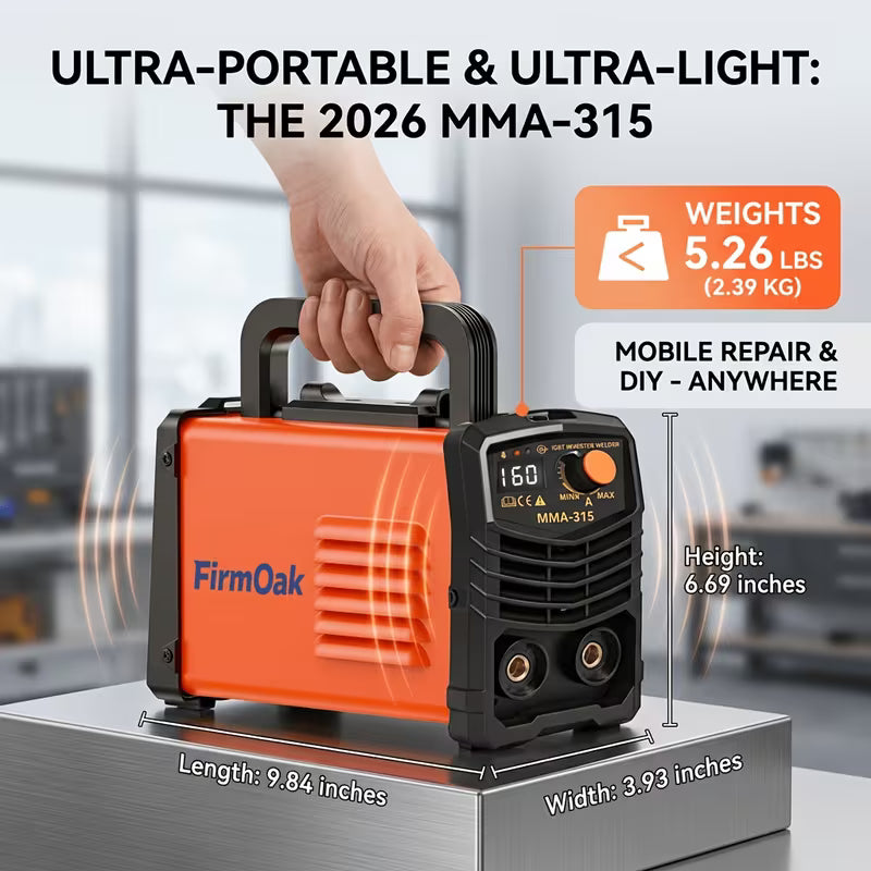 FIRMOAK Mini Stick Welder Machine, MMA-315 Portable ARC Welding Machine for Beginners