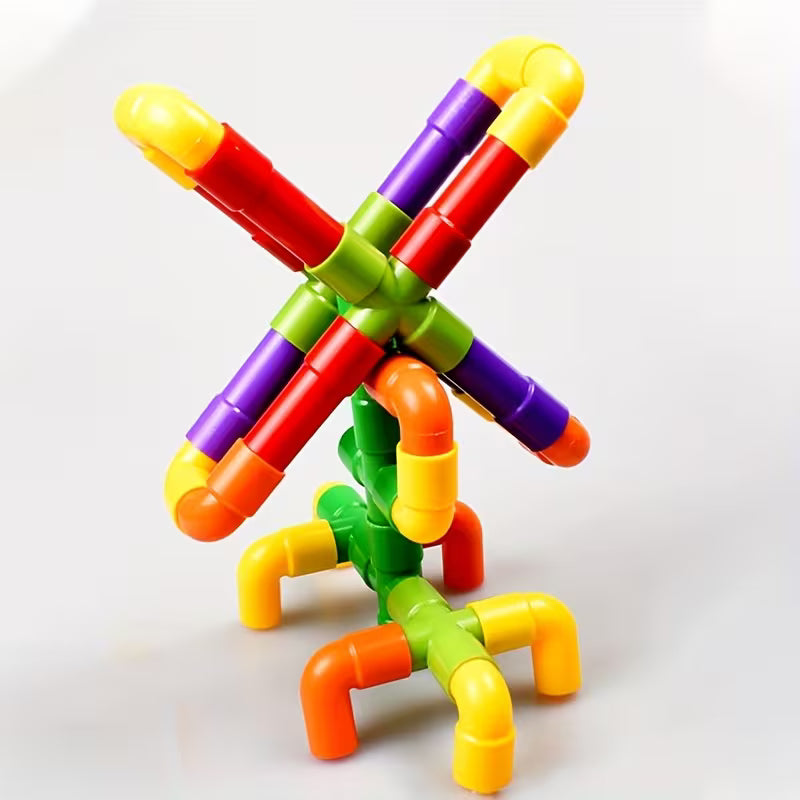200-Piece Water Pipe Building Block Puzzle Toy