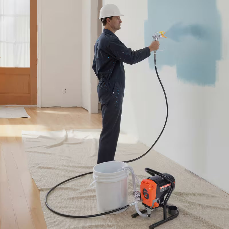VEVOR Stand Airless Paint Sprayer, 900W, 3300PSI High Pressure Airless Sprayer, Cleaning Brush