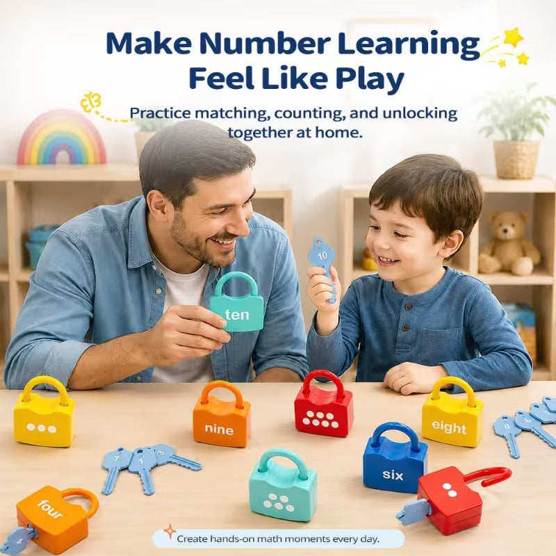 Number Learning Locks with Keys