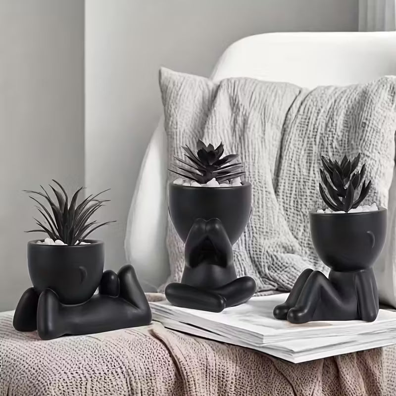 Packs of Gothic Style Artificial Succulent Plants, Halloween