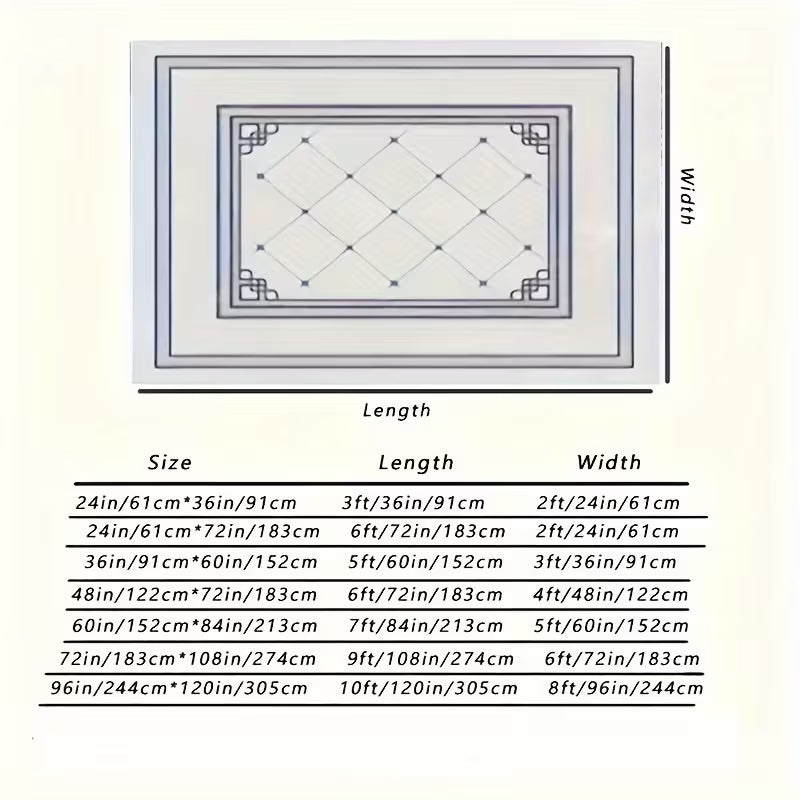 1pc Super Large Luxury Modern Machine Washable Luxury 8X10 Feet (240X300Cm) Area Rugs for Living