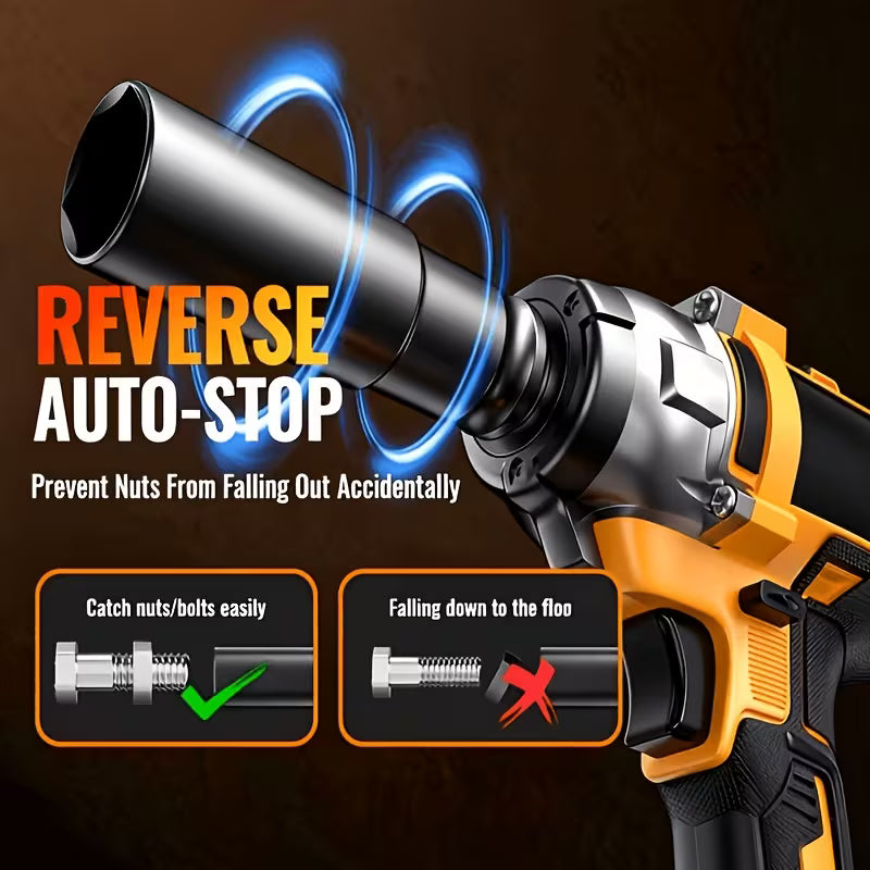 21V Impact Wrench Kit with 4000Mah Battery, High Torque Power with Fast Charger, Optional Additions