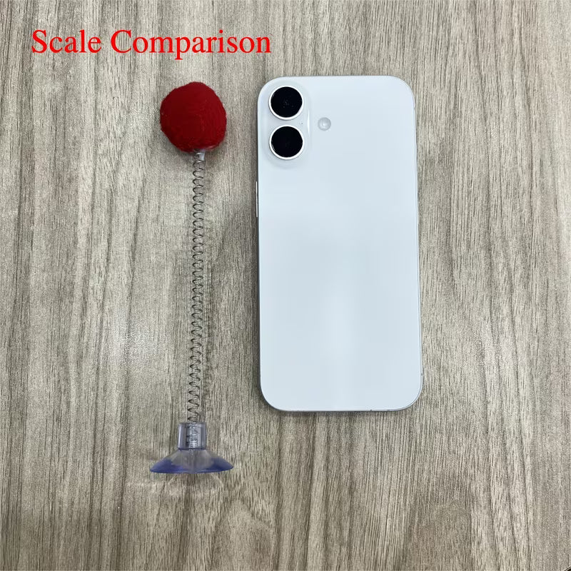 Set: 1 Spring Cat Teaser Wand + 1 Suction Cup, Random Color