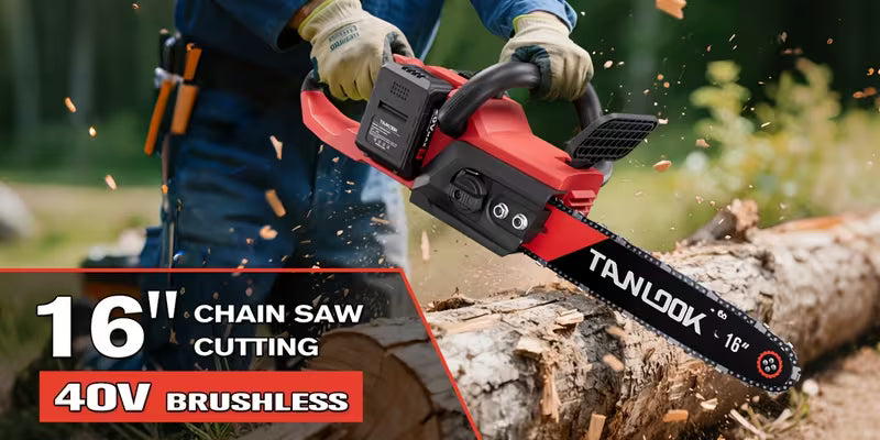 16-inch Brushless Cordless Chainsaw with 2 Batteries-Enhanced Power