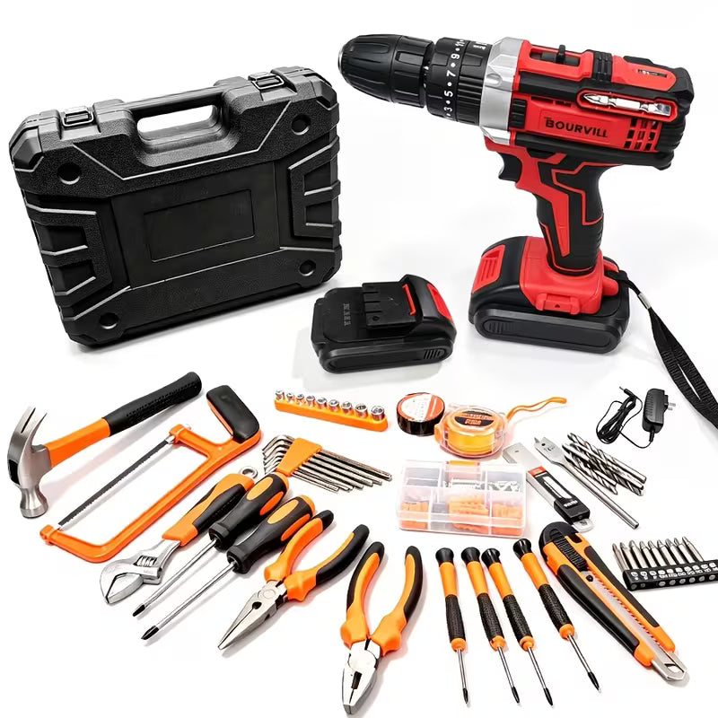 21V Cordless Impact Drill Set (Strengthen Battery