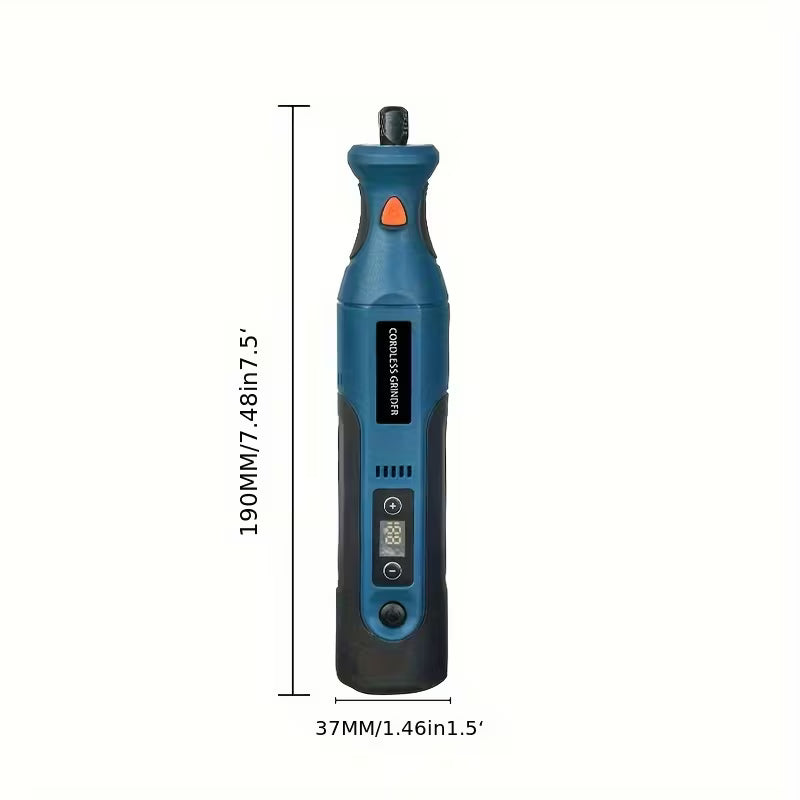 Industrial Grade Blue 7.4V High-Power Lithium Electric Grinder Rechargeable Electric Grinder