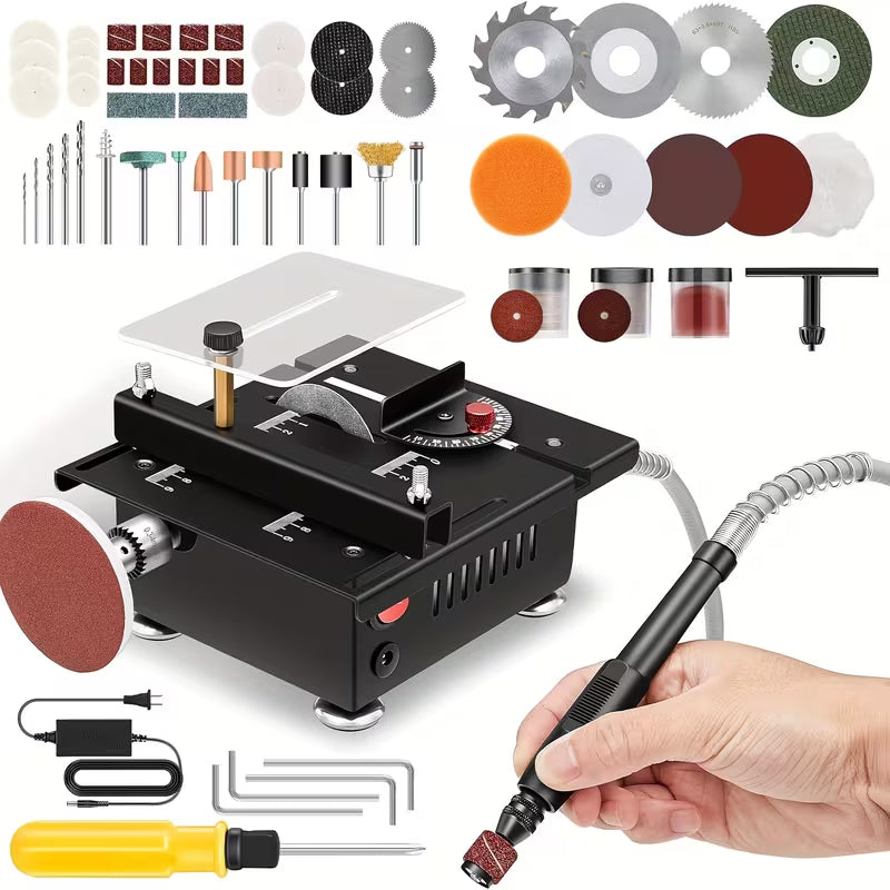 Desktop Saw, Multifunctional Portable Mini Table Saw, Adjustable Speed And Angle, Cutting, Sanding