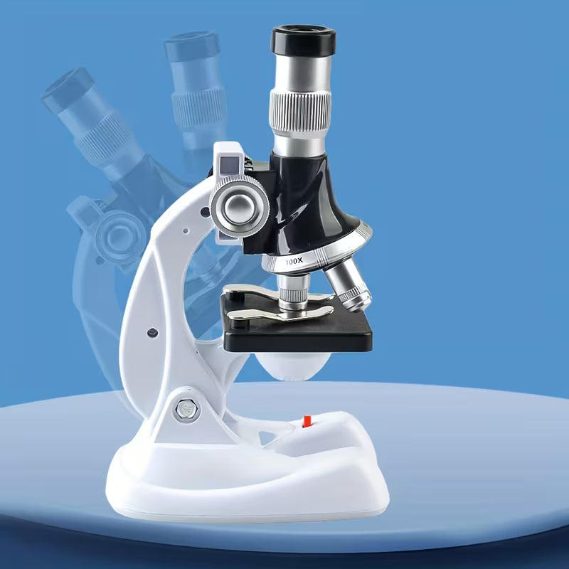 TONAPEETO Youngsters' 1200X HD Handheld Microscope Kit with LED Light