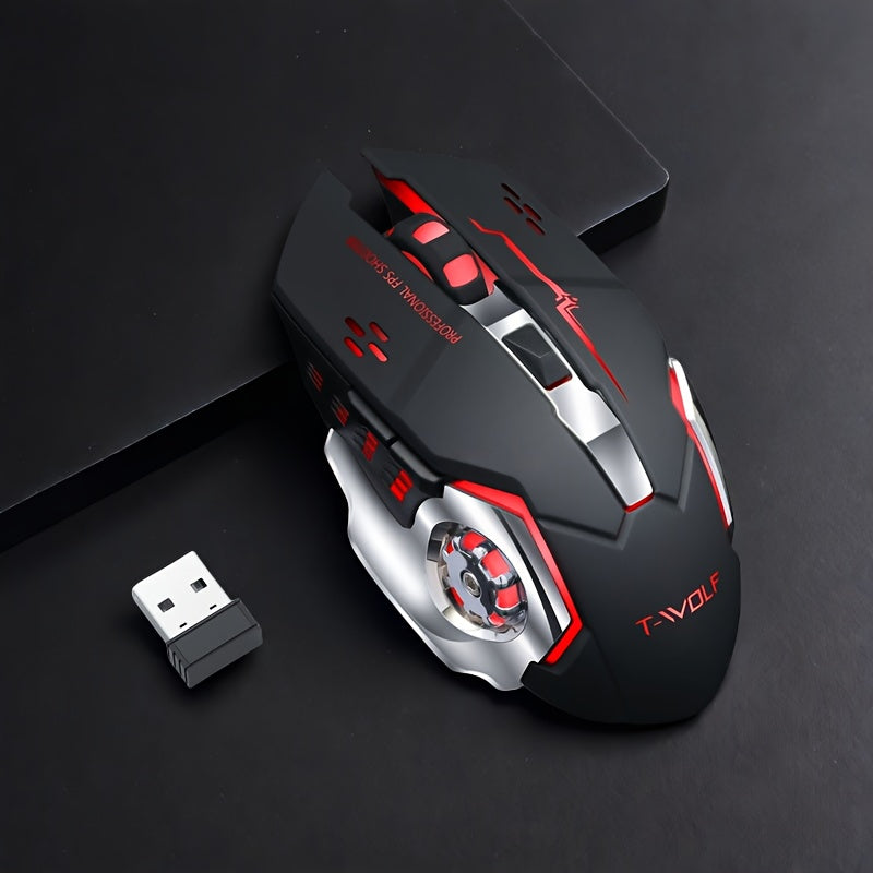 BT+ 2.4G Wireless Mouse | RGB Gaming Mouse, Rechargeable Dual-mode